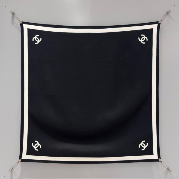 CHANEL  Square silk scarf