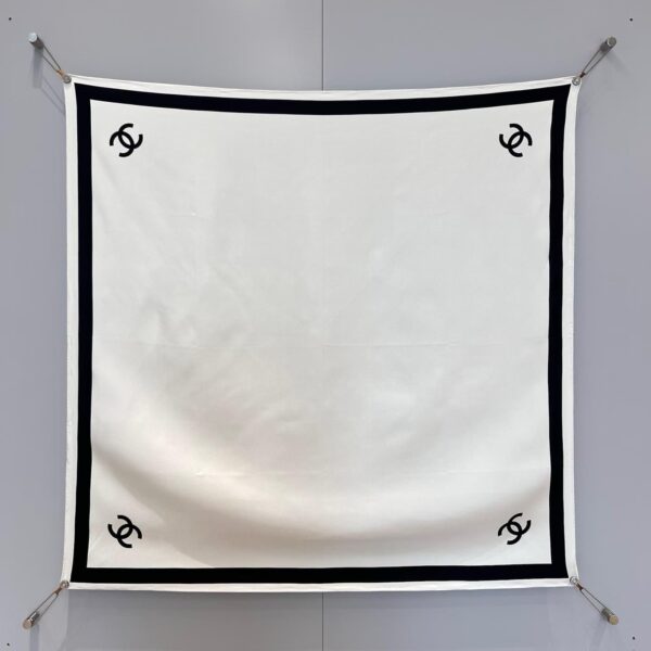 CHANEL  Square silk scarf