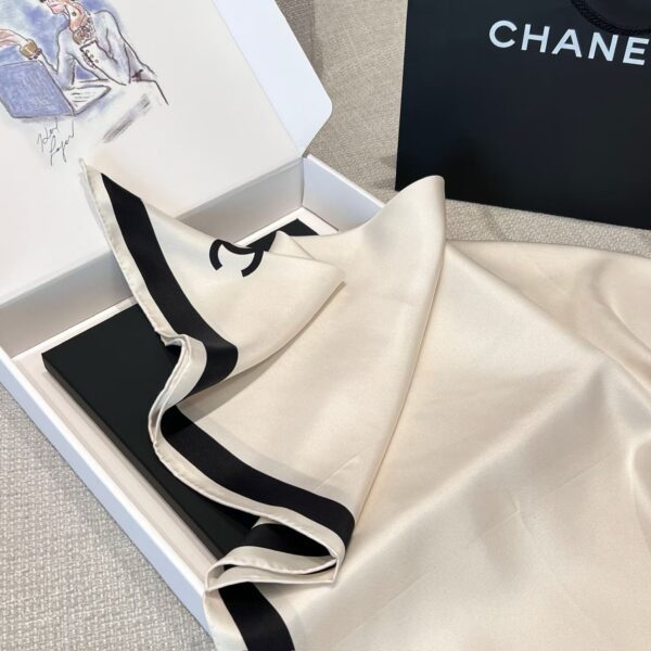 CHANEL  Square silk scarf