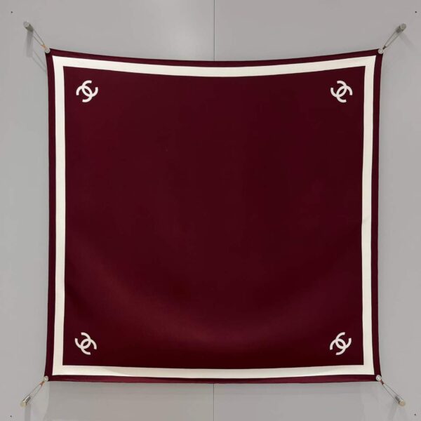 CHANEL  Square silk scarf