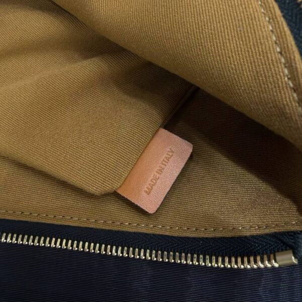CELINE duo zipped bag IN Triomphe Canvas and NATURAL calfskin
