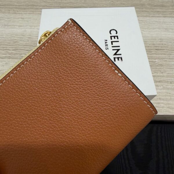 CELINE FINE WALLET TRIOMPHE STAMP IN SUPPLE GRAINED CALFSKIN