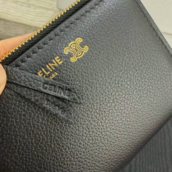 CELINE FINE WALLET TRIOMPHE STAMP IN SUPPLE GRAINED CALFSKIN