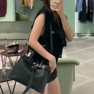 Prada Buckle small leather handbag with belt