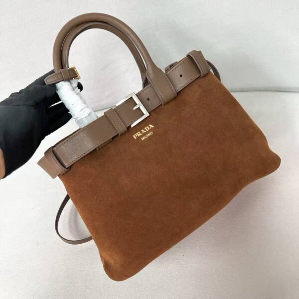 Prada Buckle small leather handbag with belt