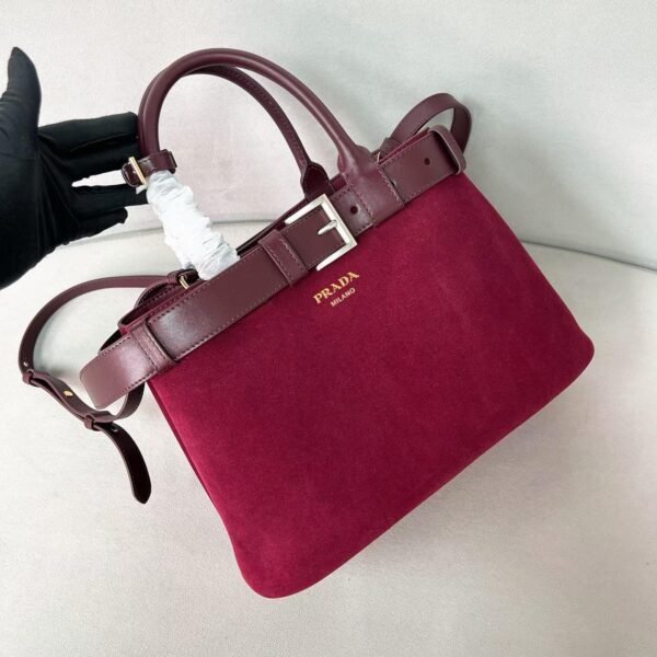 Prada Buckle small leather handbag with belt