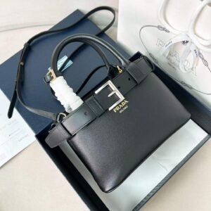 Prada Buckle small leather bag with belt