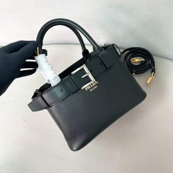 Prada Buckle small leather bag with belt