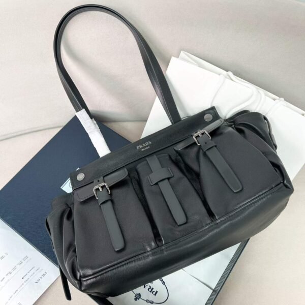 Prada Route large leather tote bag