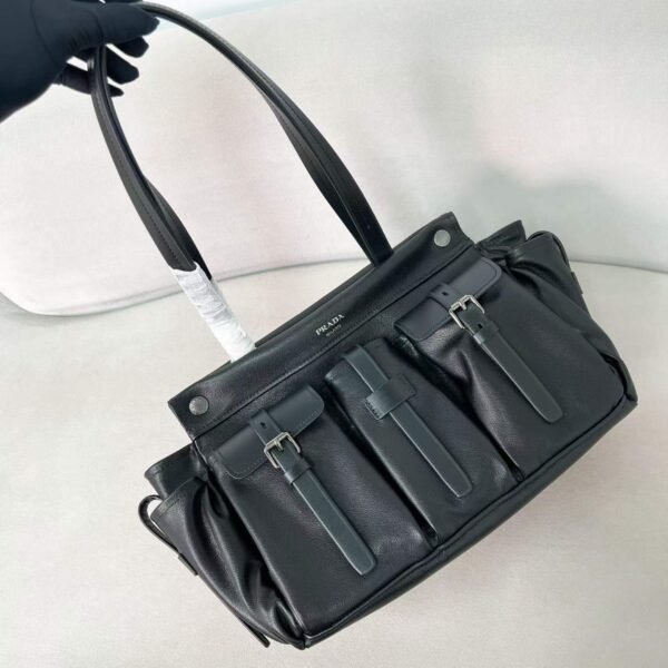 Prada Route large leather tote bag