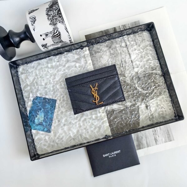 YSL CASSANDRE card case in lambskin