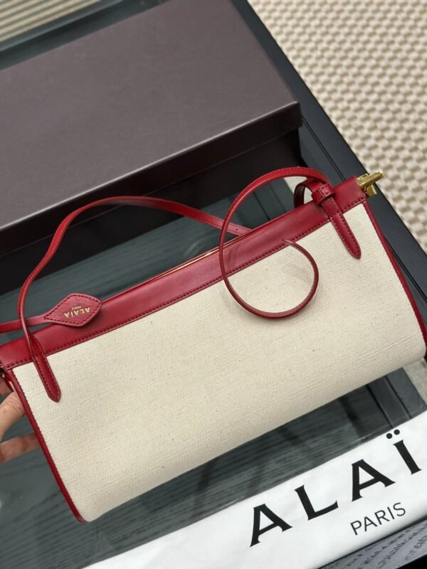 ALAIA LE CLICK EAST WEST MEDIUM BAG IN CANVAS