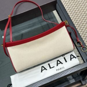 ALAIA LE CLICK EAST WEST MEDIUM BAG IN CANVAS