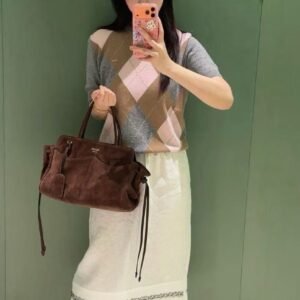 Prada Allusion large suede tote bag