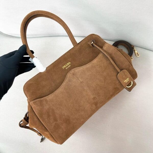 Prada Allusion large suede tote bag