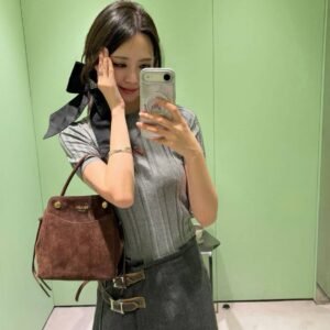 Prada Carry mini suede handbag