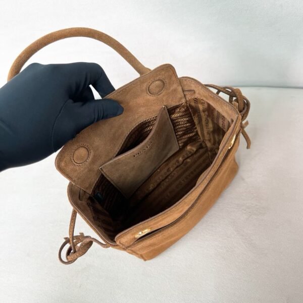 Prada Carry mini suede handbag