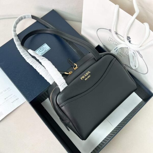 Prada Box antiqued leather top-handle mini-bag