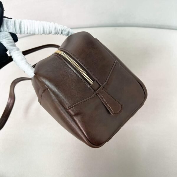 Prada Box antiqued leather top-handle mini-bag