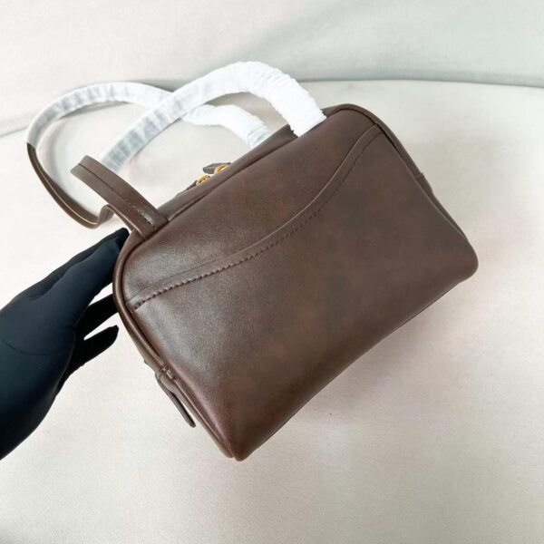 Prada Box antiqued leather top-handle mini-bag