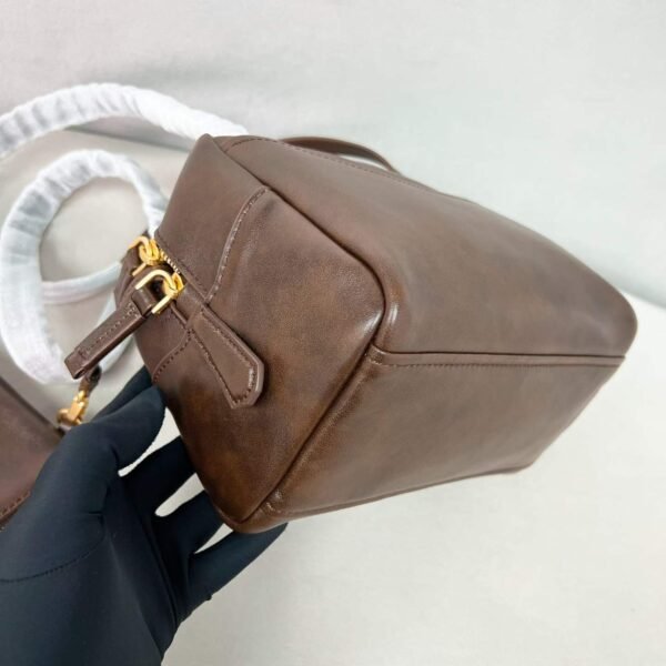 Prada Box antiqued leather top-handle mini-bag