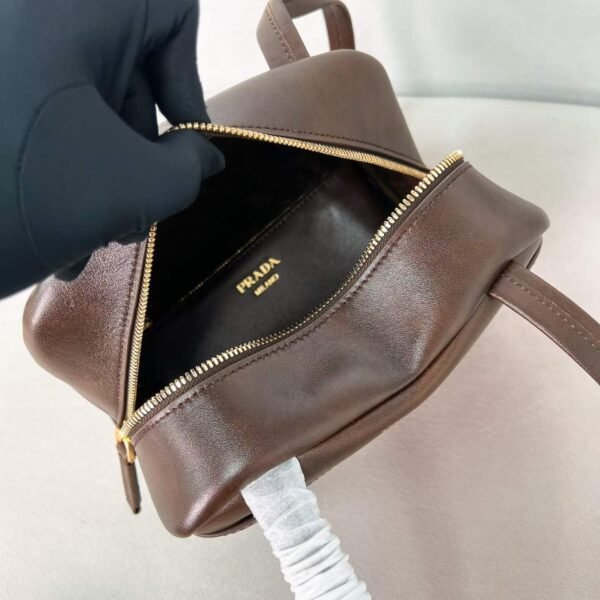 Prada Box antiqued leather top-handle mini-bag
