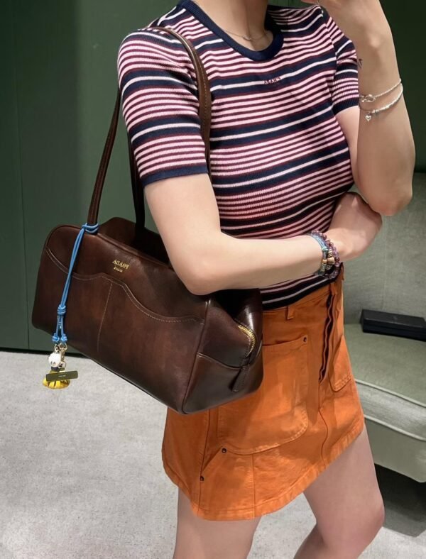 Prada Box large antiqued leather top-handle bag