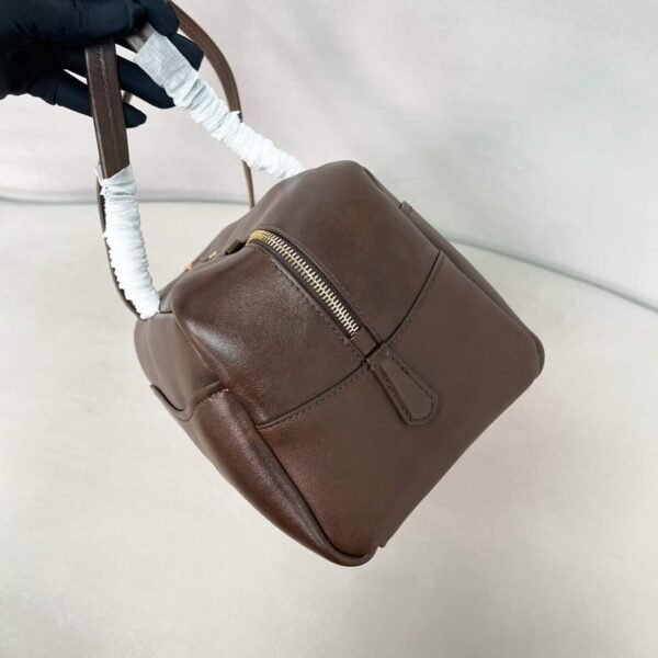 Prada Box large antiqued leather top-handle bag