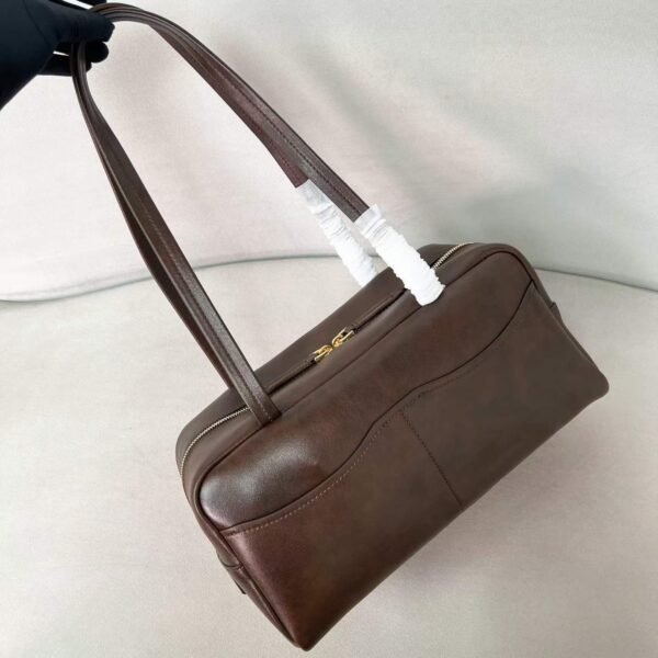 Prada Box large antiqued leather top-handle bag