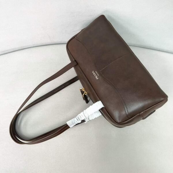 Prada Box large antiqued leather top-handle bag