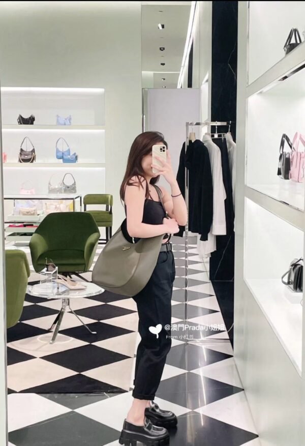 Prada Boogie large leather bag