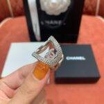 CHANEL LOGO Diamond FINGER RING - Image 10