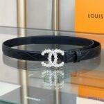 CHANEL pearl rhinestone  logo belt 20mm - Image 2