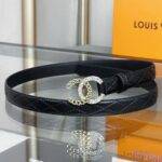 CHANEL rhinestone logo belt 20mm