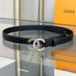 CHANEL rhinestone logo belt 20mm - Image 2