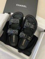 CHANEL 24P Velcro slippers