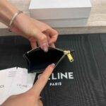 CELINE CARD HOLDER CUIR TRIOMPHE IN SHINY CALFSKIN - Image 3