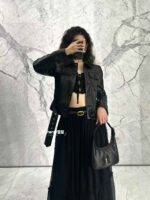 YSL calypso mini hobo in plunged lambskin - Image 9