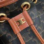 CELINE TEEN CLARA BAG IN Triomphe Canvas and calfskin - Image 9