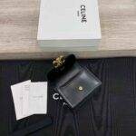 CELINE BUSINESS CARD HOLDER TRIOMPHE IN SHINY CALFSKIN - Image 4