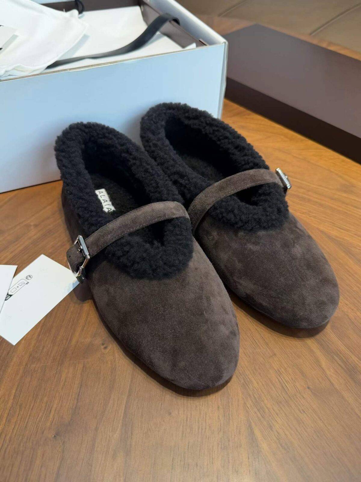 ALAIA Lambswool Ballet Flats - Image 5
