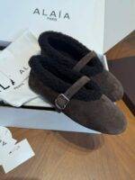 ALAIA Lambswool Ballet Flats - Image 8