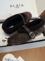 ALAIA Lambswool Ballet Flats - Image 11