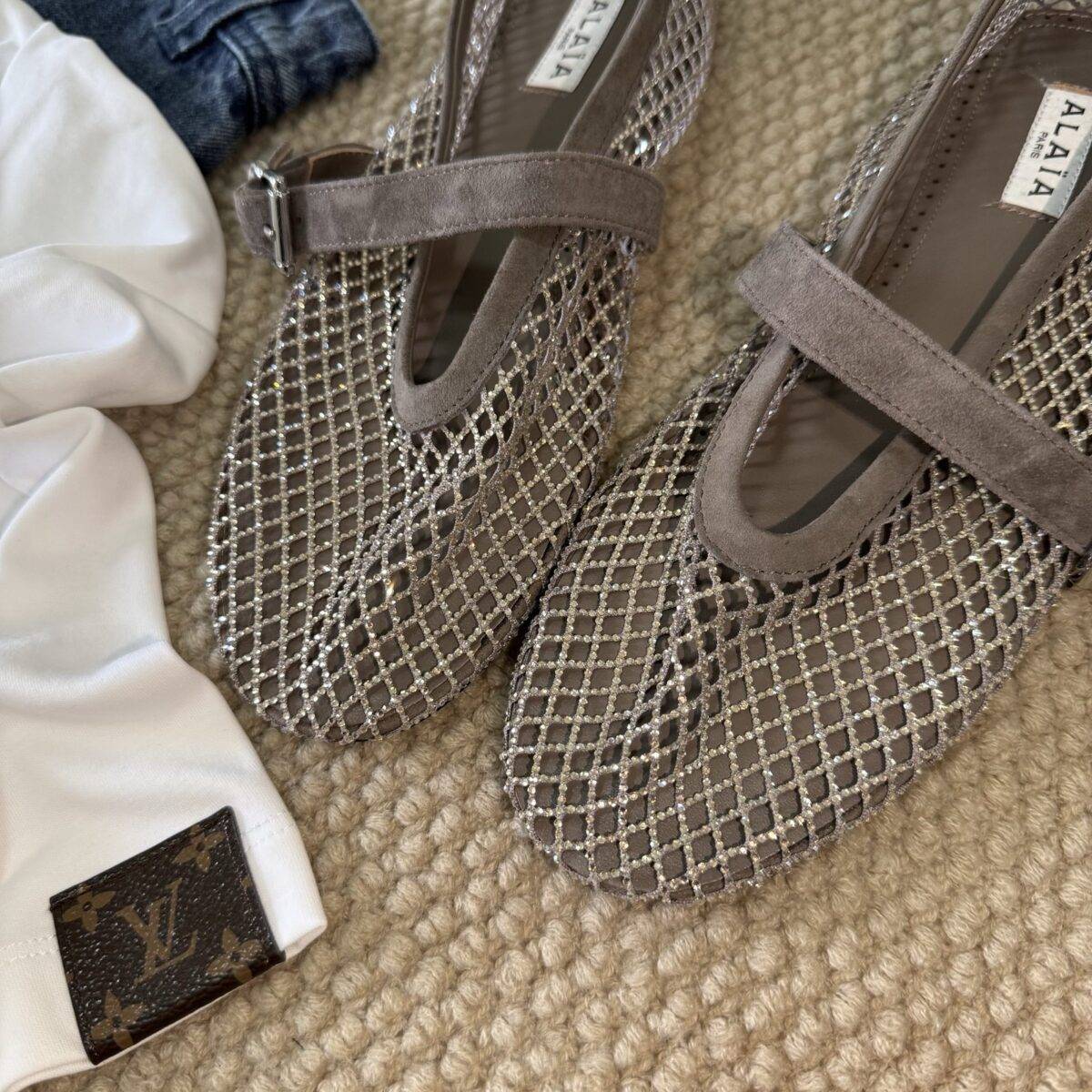 ALAIA 2025 Fishnet Shoes - Image 4