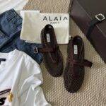 ALAIA 2025 Fishnet Shoes - Image 11