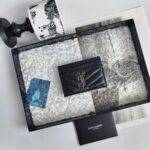 YSL CASSANDRE card case in GRAIN DE POUDRE leather - Image 3