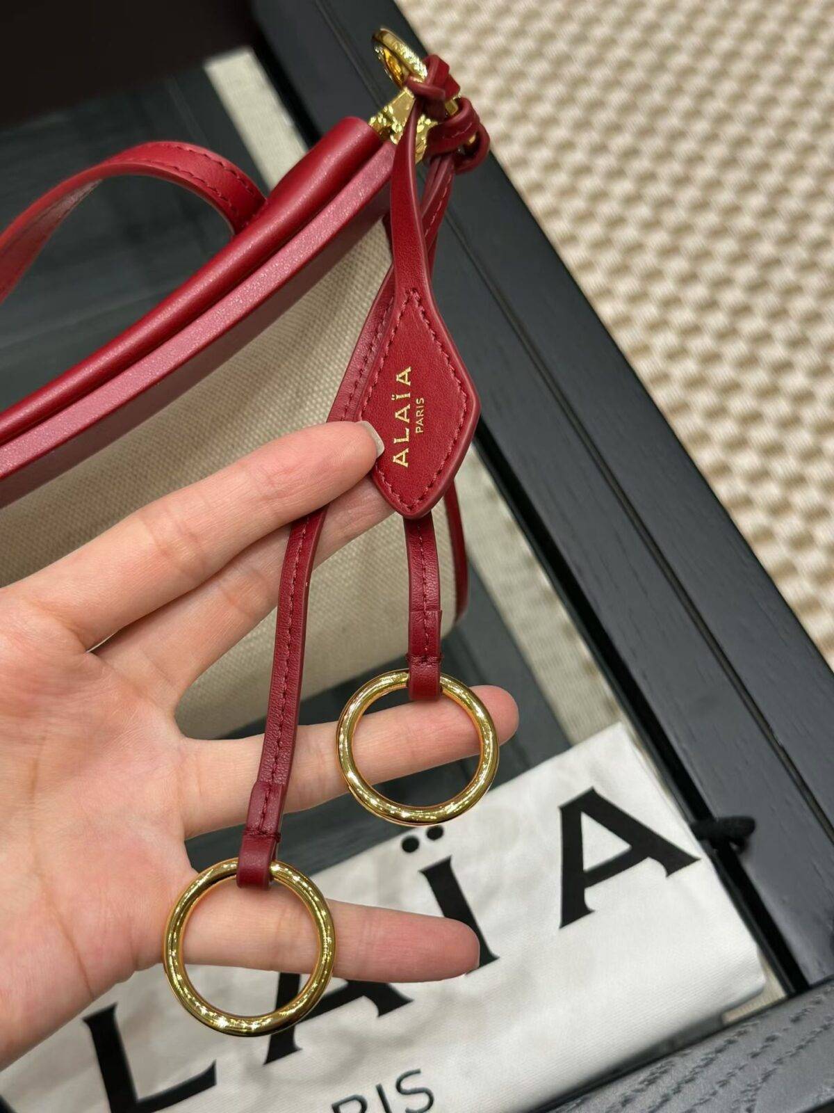 ALAIA LE CLICK EAST WEST MEDIUM BAG IN CANVAS - Image 4